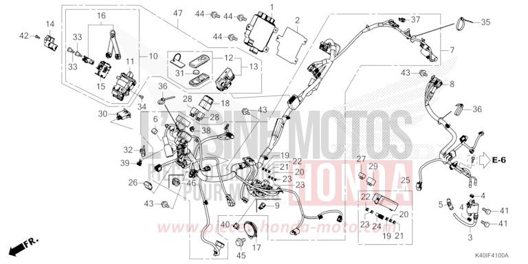WIRE HARNESS for Forza 125 PEARL FALCON GRAY (NHC61) from 2022